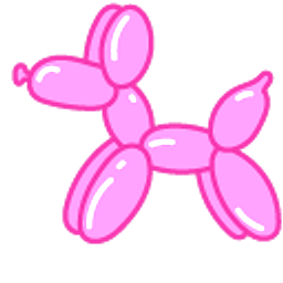 Balloon Dog Pink Hand Cursor