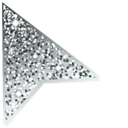Battleship Grey Glitter Arrow Cursor