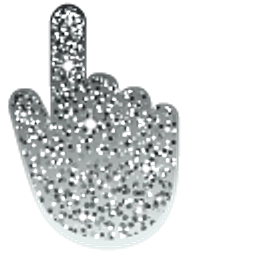 Battleship Grey Glitter Hand Cursor