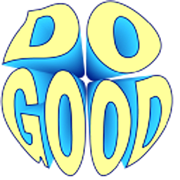 Be Good Do Good Text Blue Yellow Hand Cursor