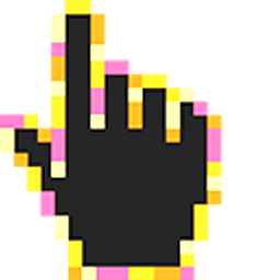 Beach Sunset Pixel Hand Cursor