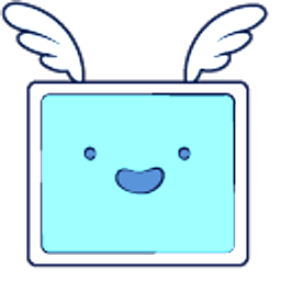 Bee and PuppyCat Temp-Bot White Blue Hand Cursor