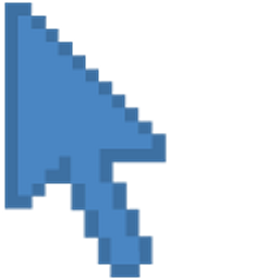 Bice Blue Pixel Arrow Cursor