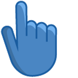 Bice Blue Hand Cursor