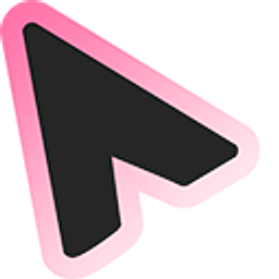 Black & Ghosty Pink Arrow Cursor