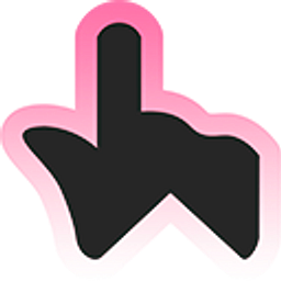 Black & Ghosty Pink Hand Cursor
