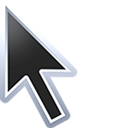 Black with Chrome Stroke Arrow Cursor