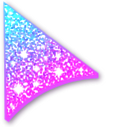 Blue and Pink Glitter Arrow Cursor