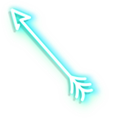 Blue Arrow Neon Arrow Cursor