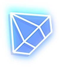 Blue Diamond Neon Arrow Cursor