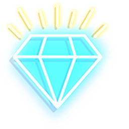 Blue Diamond Neon Hand Cursor