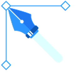 Blue Interactive Pen Arrow Cursor