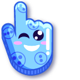 Blue Rocket Smile Blue Hand Cursor