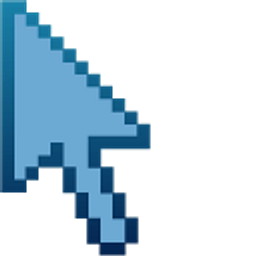 Blue Steel Pixel Blue Arrow Cursor