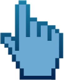 Blue Steel Pixel Blue Hand Cursor