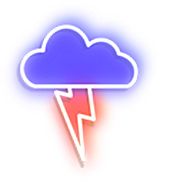 Blue Storm Neon Hand Cursor