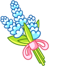 Blue Swallow and Hyacinth Flowers Arrow Cursor