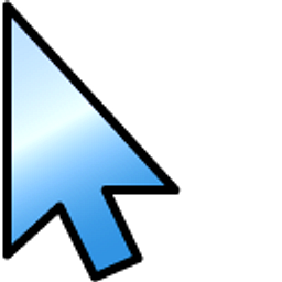 Blue Topaz Gradient Arrow Cursor
