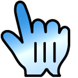 Blue Topaz Gradient Hand Cursor