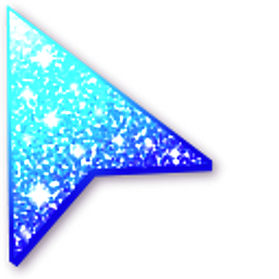 Blue Turquoise Glitter Arrow Cursor