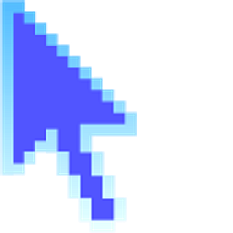 Blue Waves Pixel Arrow Cursor