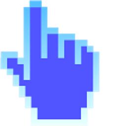 Blue Waves Pixel Hand Cursor