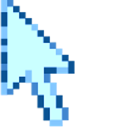 Blue Winter Lake Pixel Arrow Cursor