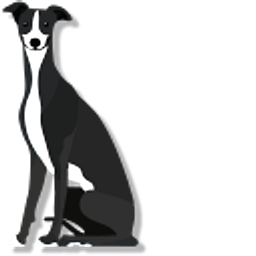 Borzoi Dog Black White Hand Cursor