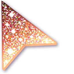 Brown Glitter Arrow Cursor