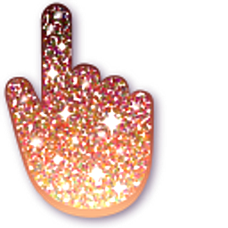 Brown Glitter Hand Cursor