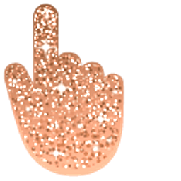 Burnt Sienna Glitter Orange Brown Hand Cursor