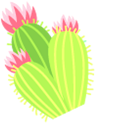 Cactus Flower Green Pink Arrow Cursor