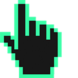 Caribbean Green Pixel Hand Cursor