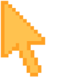 Carrot Orange Pixel Arrow Cursor