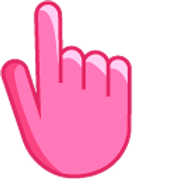 Cerise Pink Hand Cursor