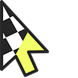 Checkered with Lime Arrow Cursor