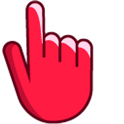 Cherry Red Hand Cursor