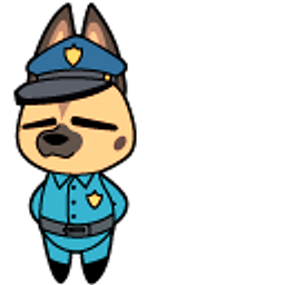 Chikn Nuggit German Shepherd Police Dog Hand Cursor