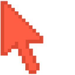 Chili Red Pixel Arrow Cursor