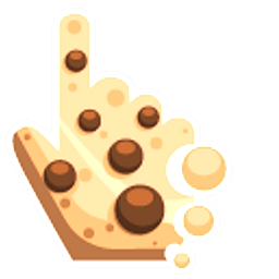 Chocolate Chip Cookie Brown Hand Cursor
