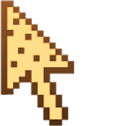 Chocolate Chip Cookie Pixel Orange Arrow Cursor