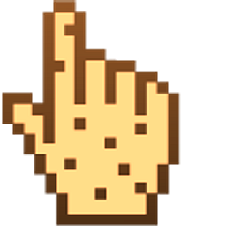 Chocolate Chip Cookie Pixel Orange Hand Cursor
