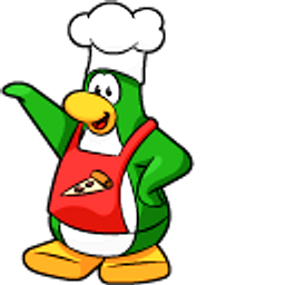 Club Penguin Pizza Chef and Pizza Green Hand Cursor
