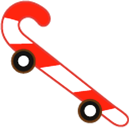 Cookie Run Skater Cookie and Cat Tail Candy Cane Board Red Arrow Cursor
