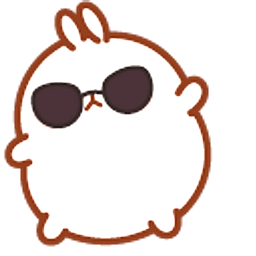 Cool Molang in Sunglasses Brown Black Hand Cursor
