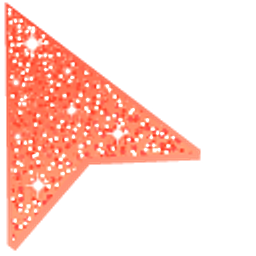 Coral Glitter Red Pink Arrow Cursor