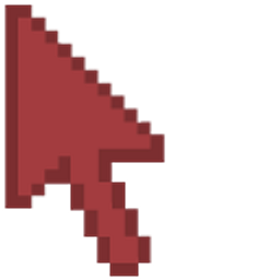 Cordovan Red Pixel Arrow Cursor