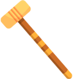 Croquet Mallet Yellow Brown Arrow Cursor