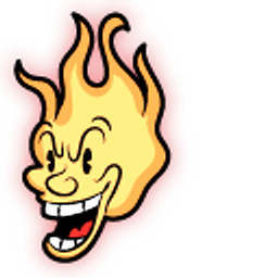 Cuphead Pyro Head Orange Hand Cursor