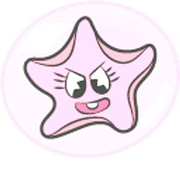 Cuphead Yellow and Pink Bubble Stars Pink Hand Cursor